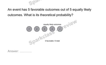 Find theoretical probability — Grade 7 problem preview