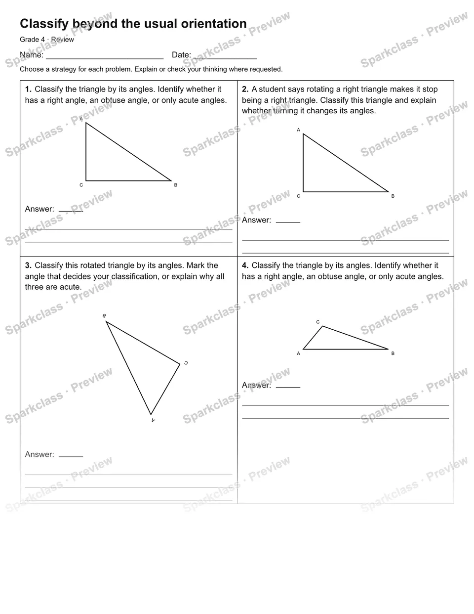 Classify beyond the usual orientation — Review — page 1