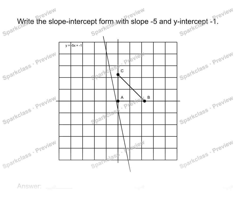 Use slope-intercept form — page 1