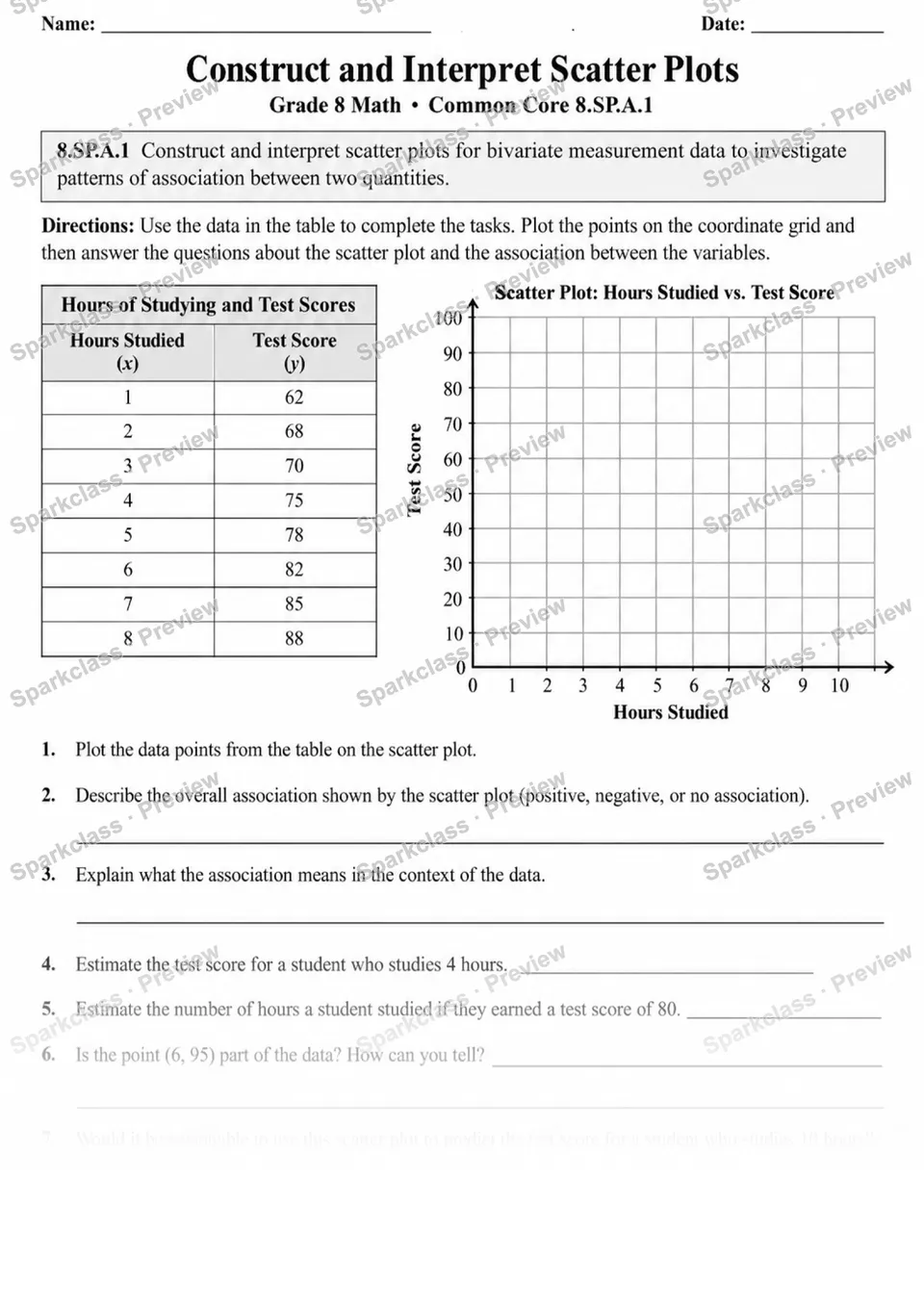 8.SP.A.1 · Scatter Plots — page 1