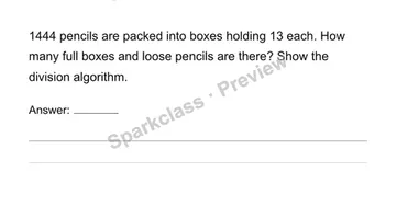 Use the multi-digit division algorithm — Grade 6 problem preview