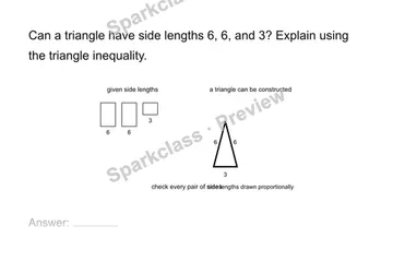 Test triangle existence — Grade 7 problem preview