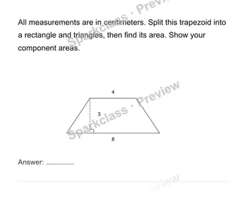 Decompose special quadrilaterals — Grade 6 problem preview