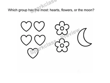 Compare the category counts. — Kindergarten problem preview