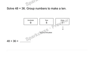 Make a ten while adding — Grade 2 problem preview