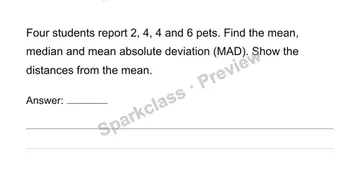 Compute center and variation — Grade 6 problem preview