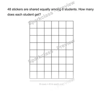 Equal sharing division — Grade 3 problem preview