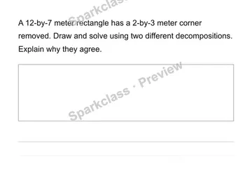 Find areas of composite polygons — Grade 6 problem preview