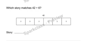Match the division story — Grade 3 problem preview