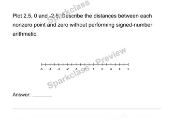 Locate opposites on horizontal and vertical axes — Grade 6 problem preview
