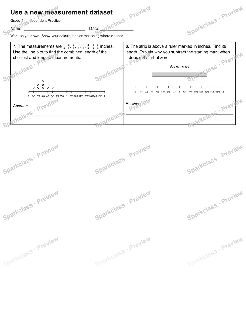 Use a new measurement dataset — Independent Practice — page 2