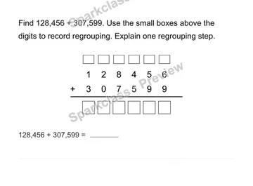 Add whole numbers — Grade 4 problem preview