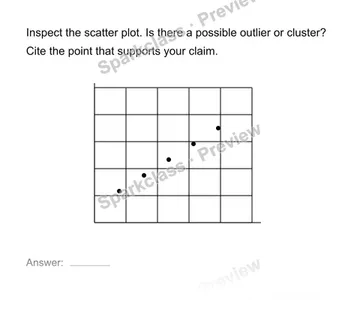 Identify clusters and outliers — Grade 8 problem preview