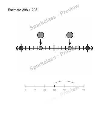 Estimate a sum — Grade 2 problem preview