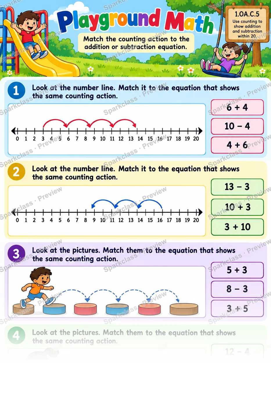 Counting Equation Match — page 1