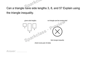 Test triangle existence — Grade 7 problem preview