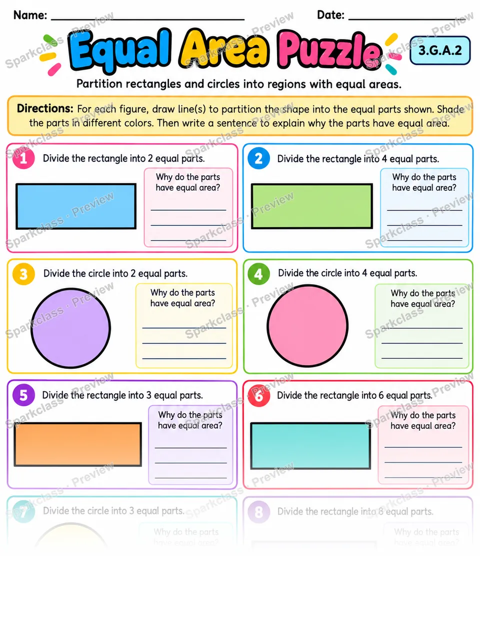 Equal Area Puzzle — page 1