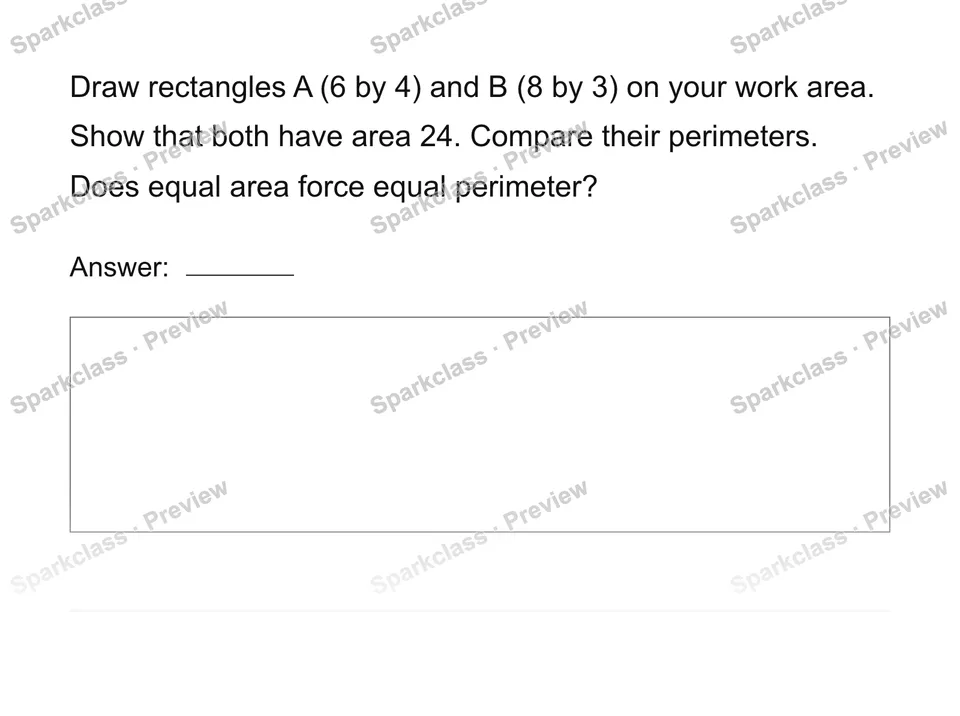 Same area, different perimeter — page 1