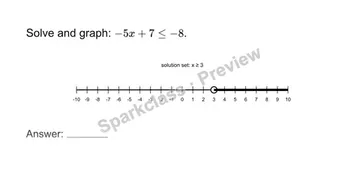 Solve a two-step inequality — Grade 7 problem preview