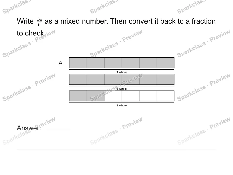 Rename fractions greater than one — page 1