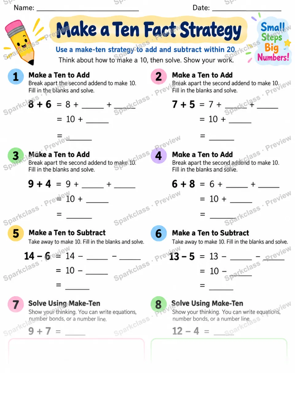 2.OA.B.2 · Make Ten Fluency — page 1