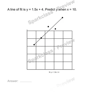 Use a line of fit to predict — Grade 8 problem preview