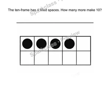 Find the missing part to make 10 — Kindergarten problem preview