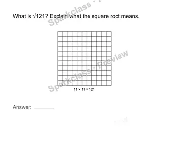 Interpret square roots — Grade 8 problem preview