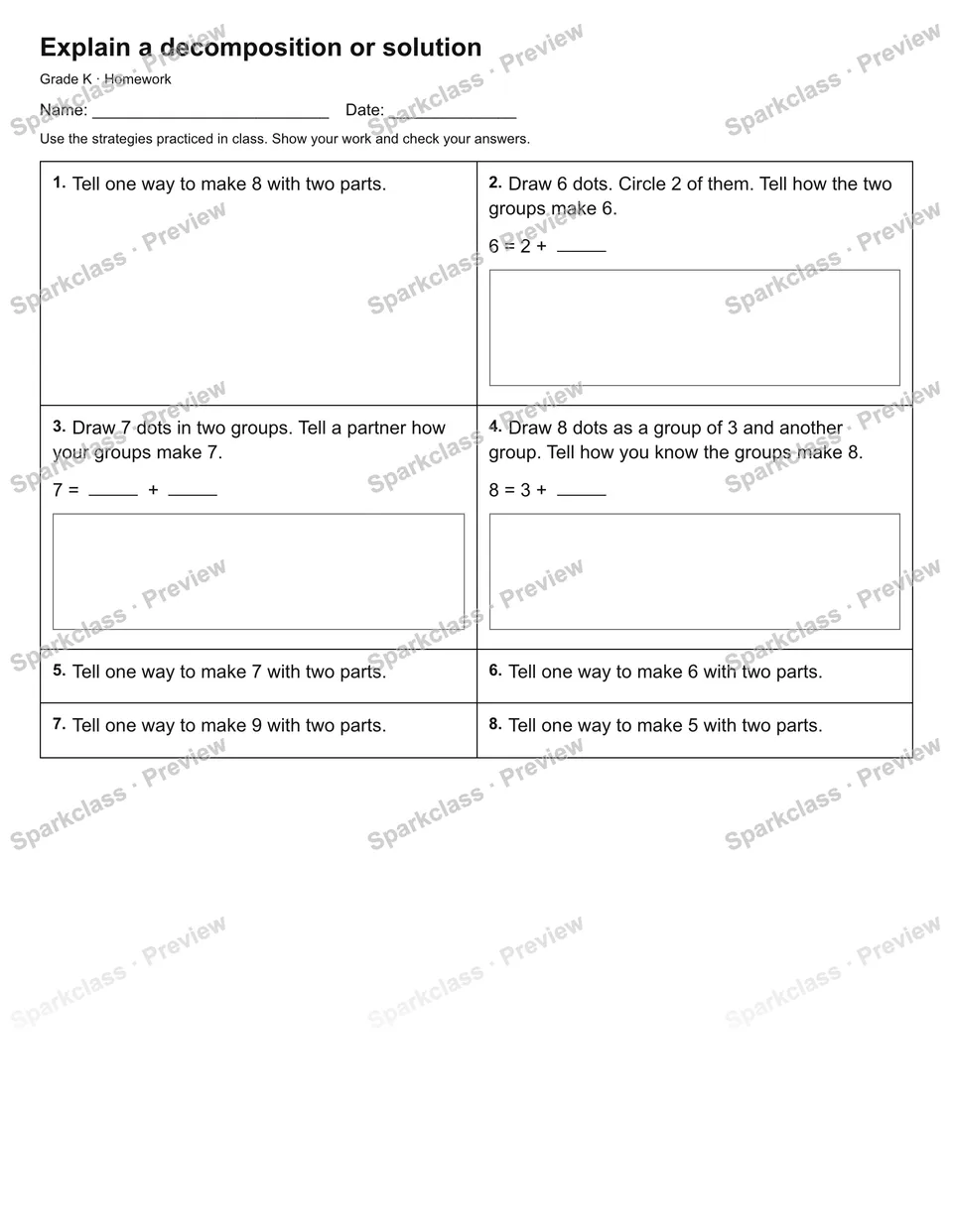 Explain a decomposition or solution — Homework — page 1