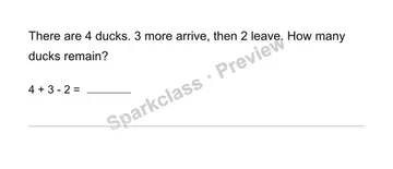 Two-step story — Grade 1 problem preview