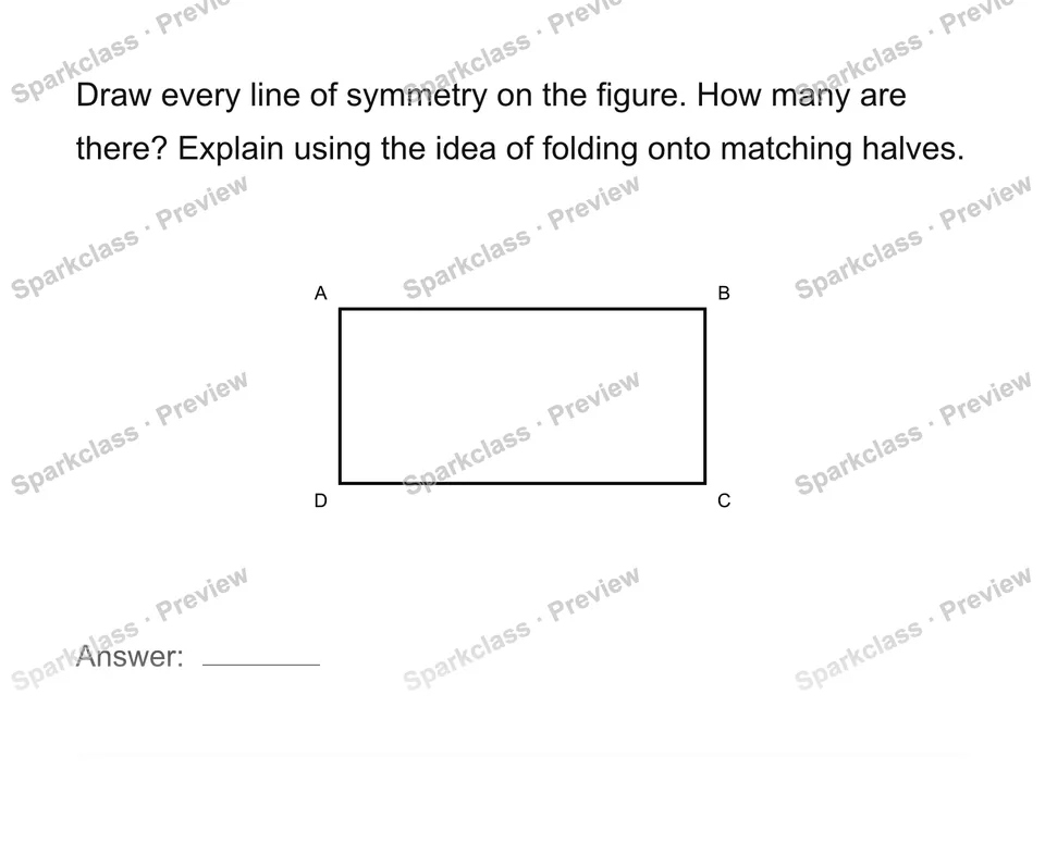 Identify and draw symmetry lines — page 1