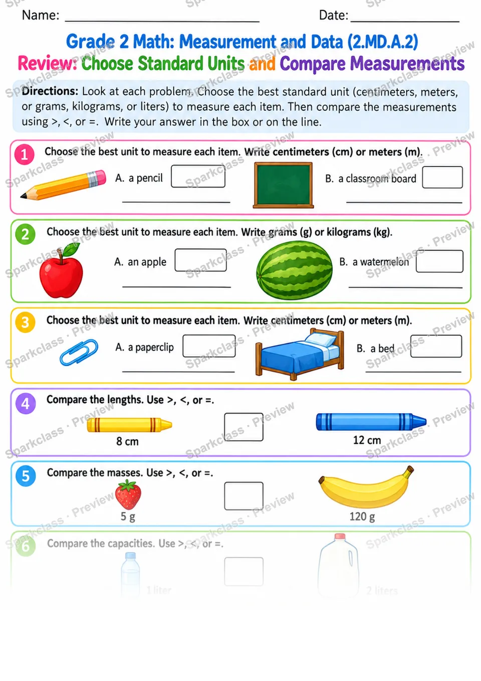 2.MD.A.2 · Different Units Review — page 1