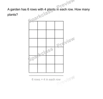 Solve an array situation — Grade 3 problem preview
