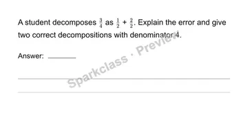 Decompose a fraction in two ways — Grade 4 problem preview