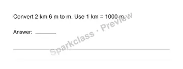 Convert measurement units — Grade 4 problem preview