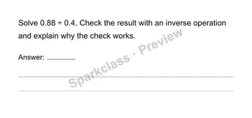 Compute with multi-digit decimals — Grade 6 problem preview