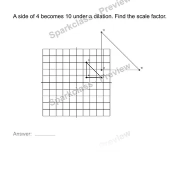 Find a scale factor — Grade 8 problem preview