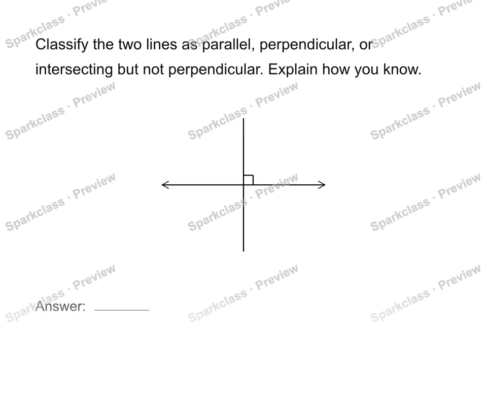 Identify parallel and perpendicular lines — page 1
