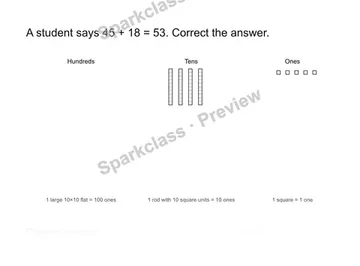 Check an answer — Grade 1 problem preview