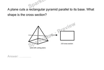Identify a cross section — Grade 7 problem preview