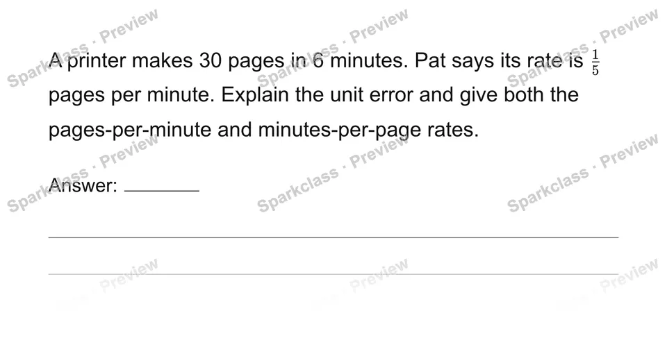 Unit prices and constant speed — page 1