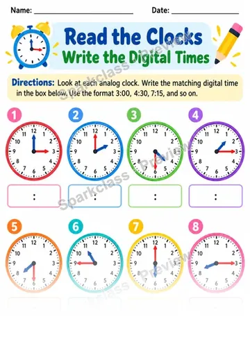 2.MD.C.7 · Time Independent — Grade 2 worksheet preview
