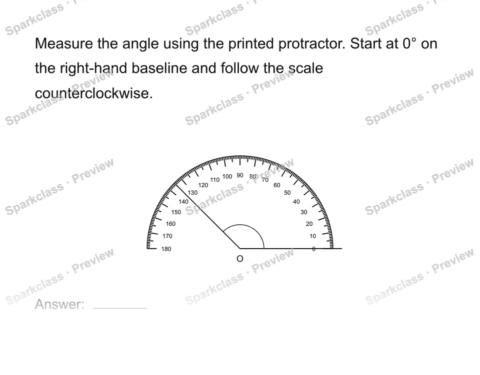 Measure and draw angles — page 1