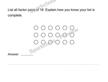 Find all factor pairs — Grade 4 problem preview