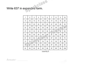 Write expanded form — Grade 2 problem preview