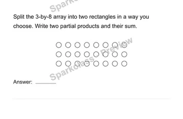 Connect an array to multiplication — Grade 4 problem preview