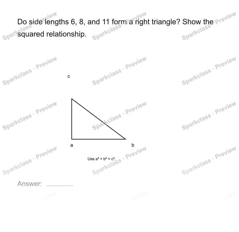 Test for a right triangle — page 1