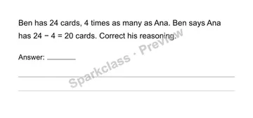 Analyze an operation choice — Grade 4 problem preview