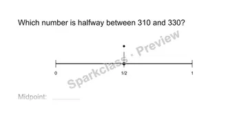 Find the midpoint — Grade 3 problem preview