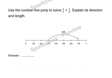 Explain a fraction jump — Grade 4 problem preview